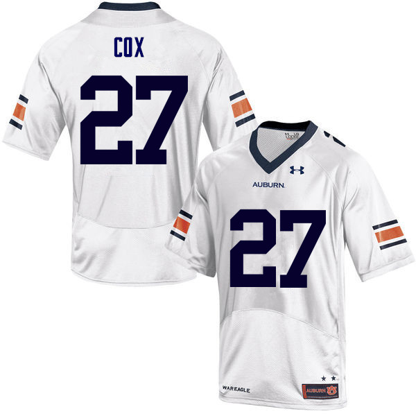 Auburn Tigers Men's Chandler Cox #27 White Under Armour Stitched College NCAA Authentic Football Jersey SAI3674TT